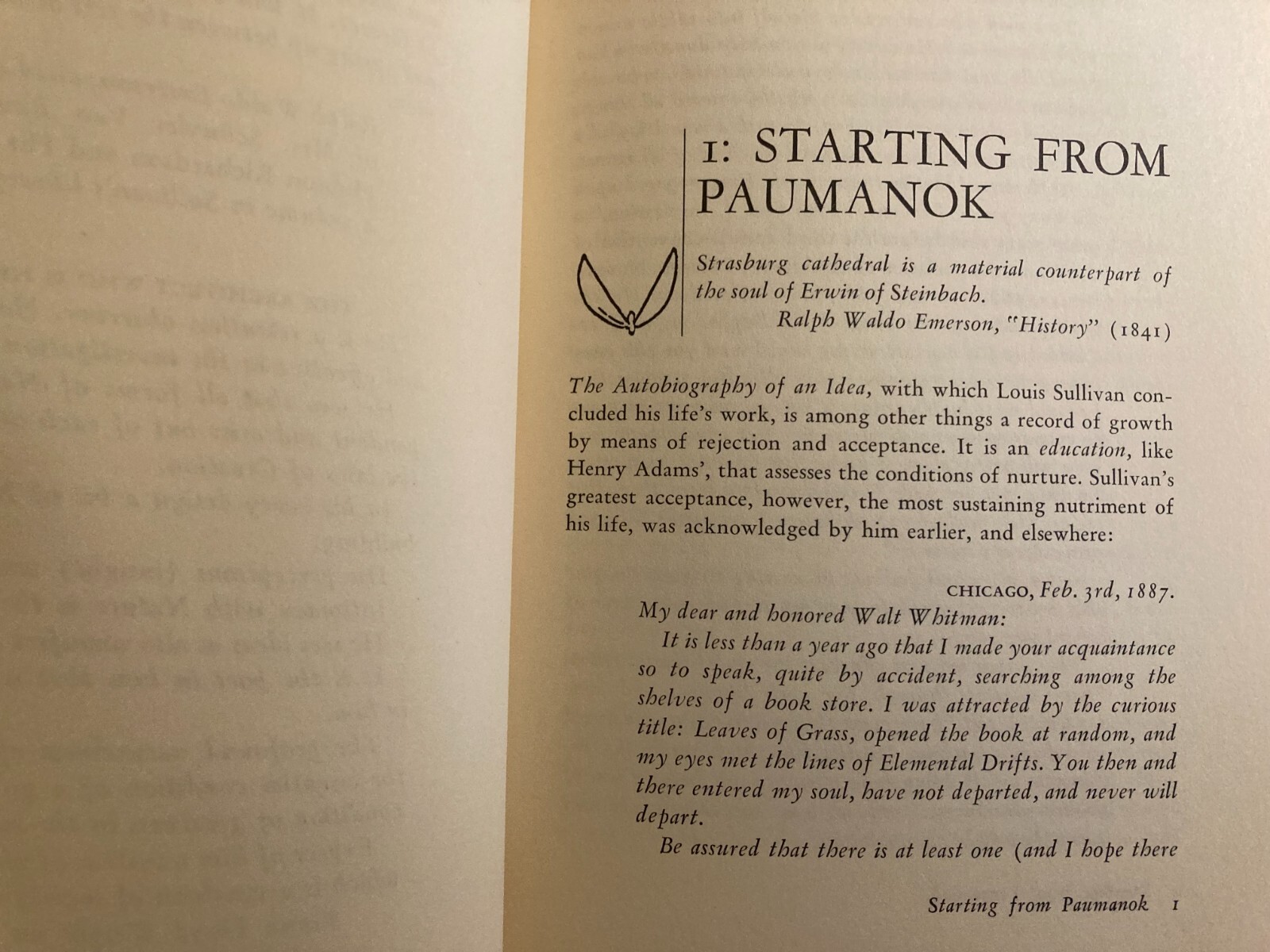 LLOUIS SULLIVAN: AN ARCHITECT IN AMERICAN THOUGH BY SHERMAN PAUL, 1962 SC.