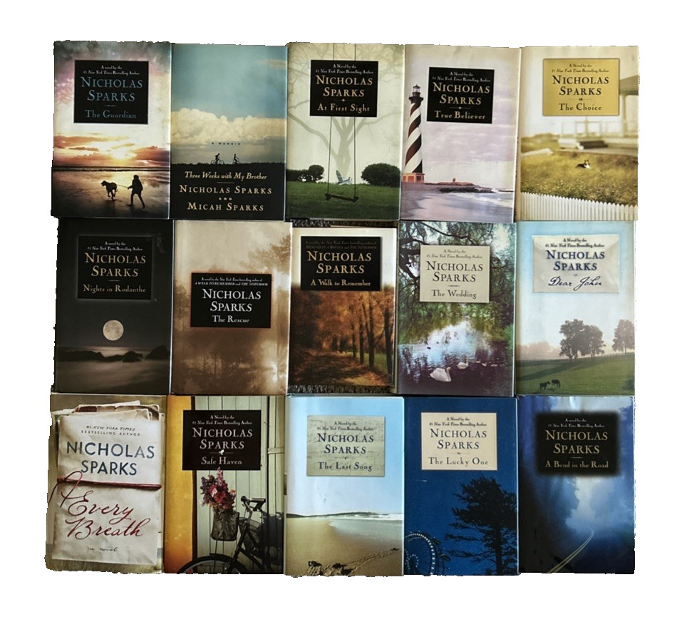 Lot of 15, Nicholas Sparks, Notebook, Marsh/Darnell 2, Standalone all 1st ed HC
