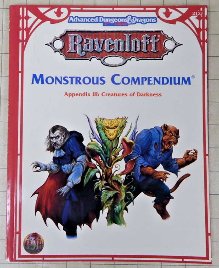 TSR Advanced D&D #2153 MONSTROUS COMPENDIUM APPENDIX III CREATURES OF DARKNESS