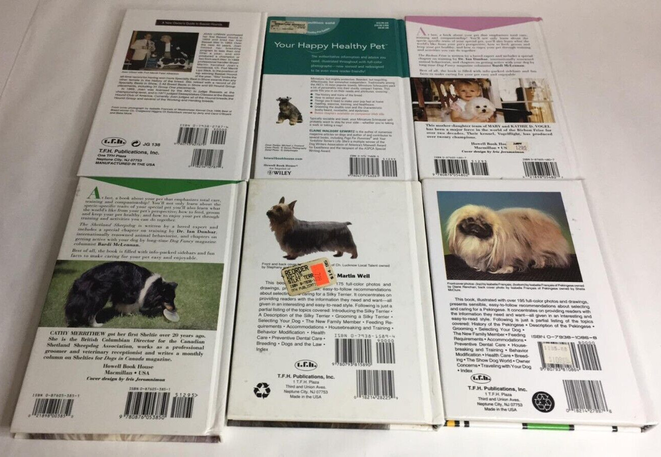 Variety Lot of 10 Dog Breeds Educational Guide Books – Training Raising Pets
