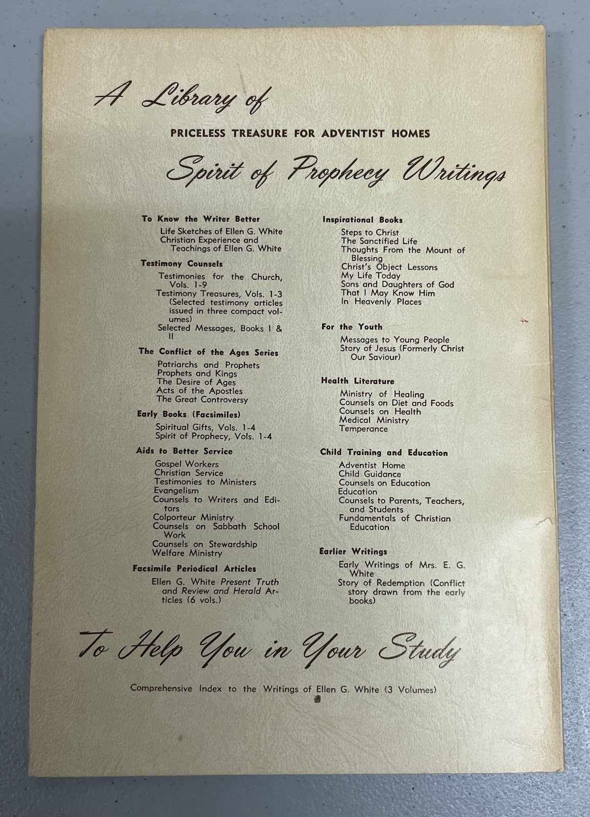 Ellen G. White Prophet of Destiny by Noorbergen +7 books Seventh-day Adventist