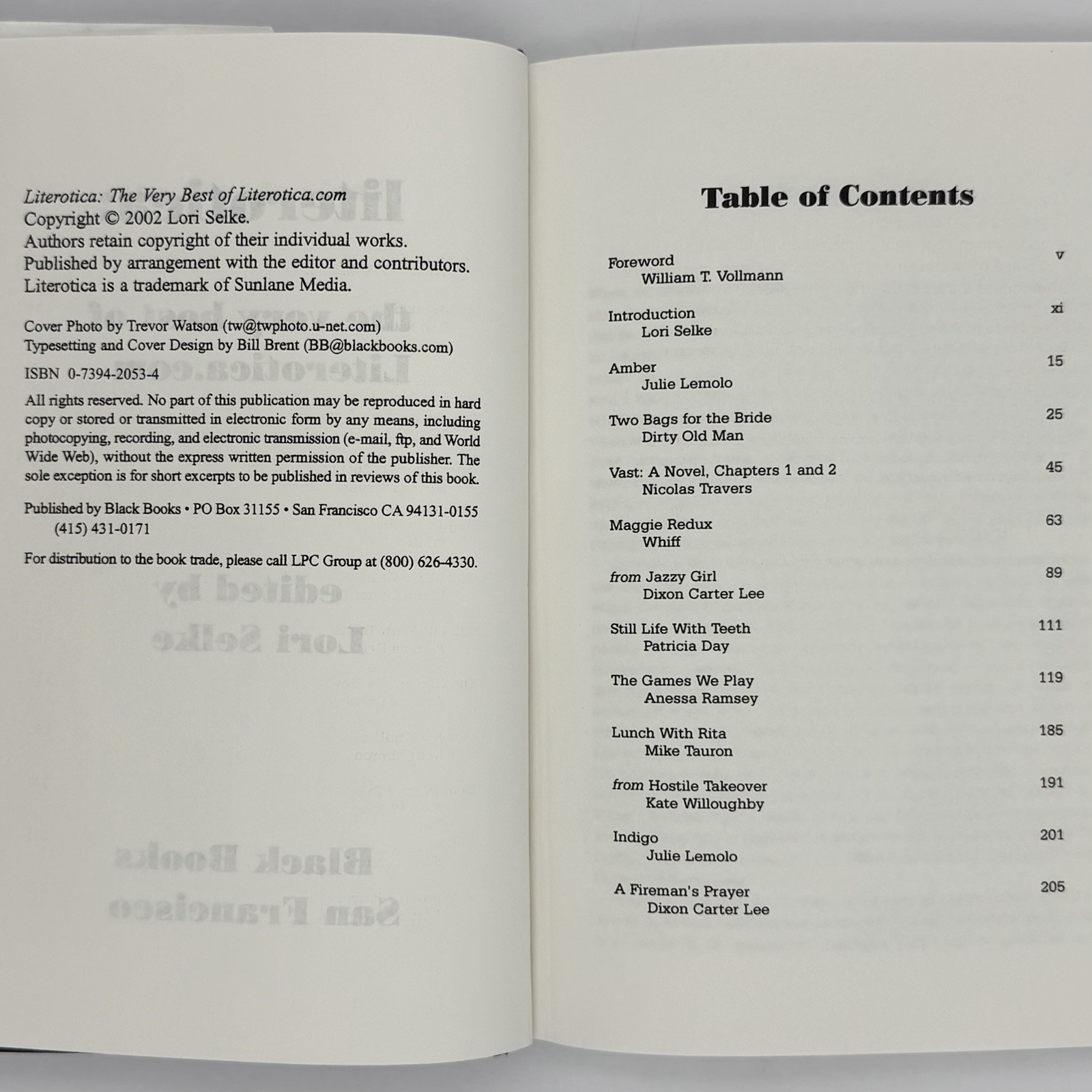 Literotica: The Very Best of literotica.com – edited by Lori Selke (BB, 2002)