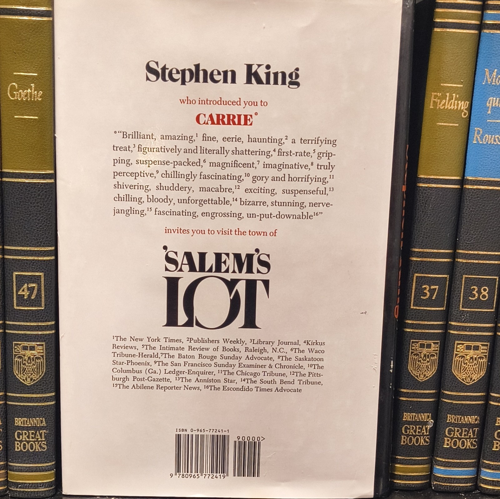 Stephen King ‘Salem’s Lot Book Club Edition w/ Dust Jacket Doubleday 1975