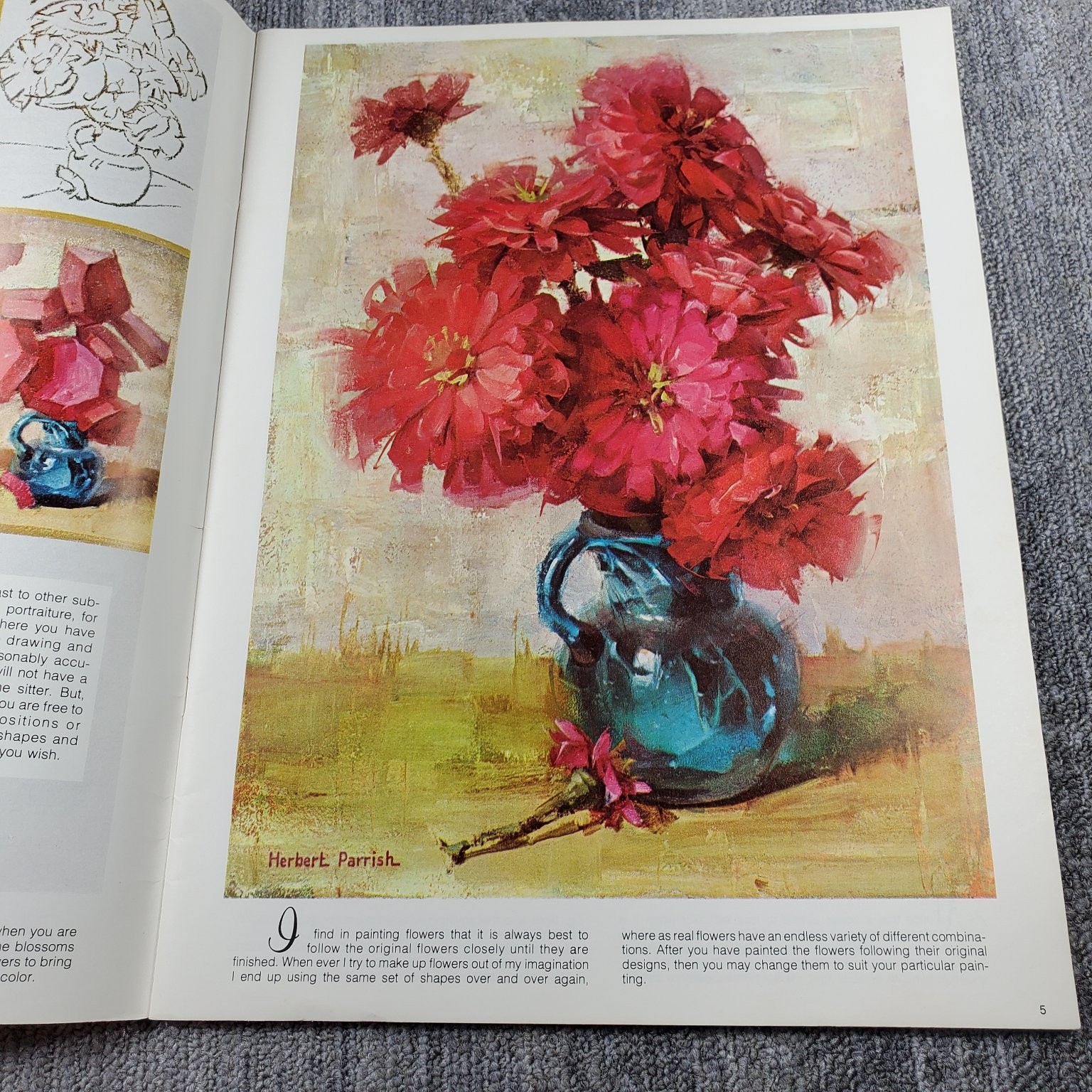 Flowers and Still Life Herbert Parrish Walter T Foster 151 Art Book