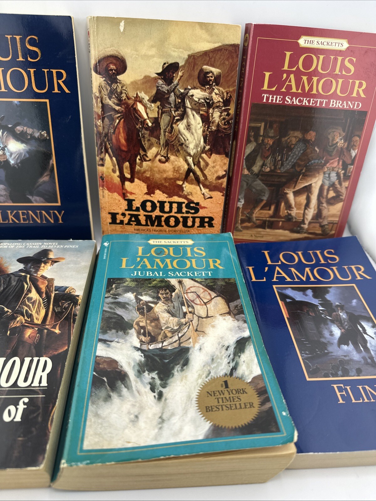 Lot of 6- LOUIS L’AMOUR – Paperback Western Books – Mixed Titles