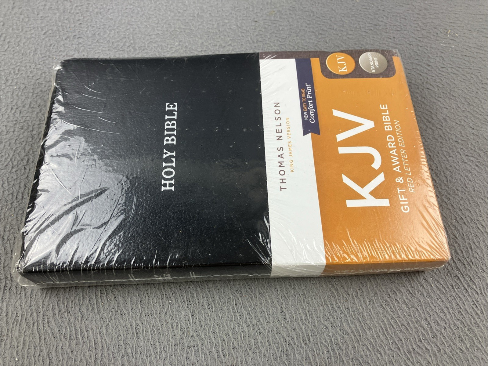 KJV, Gift and Award Bible, Leather-Look, Black, Red Letter, Comfort Print: Holy