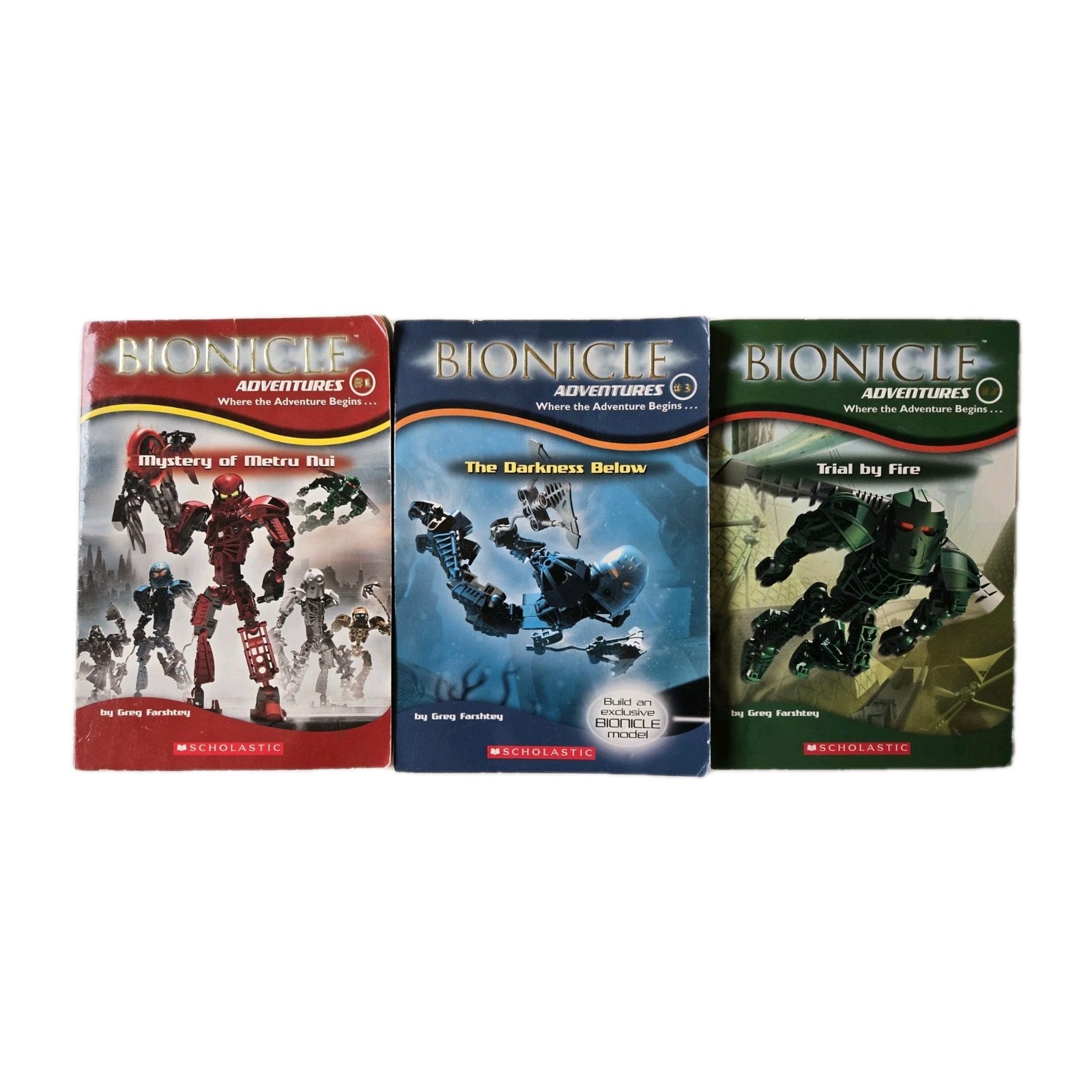 8 Bionicle Pb Book Lot Adventures # 1 2 3 8, Chronicles # 1 3 4, Mask Of Light