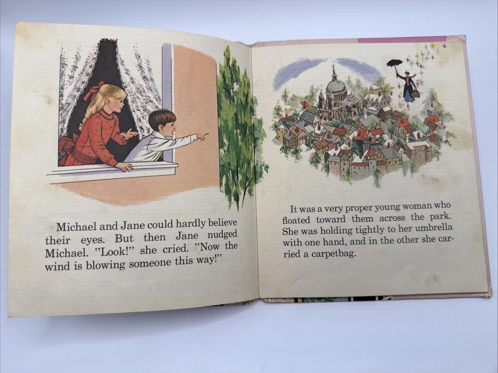 Vtg 1964 Mary Poppins Whitman Top Tales Hardcover Book Walt Disney Authorized