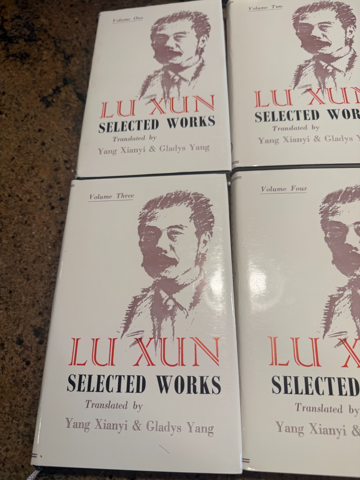 Lu Xun Selected Works 4-Volume Box Set Foreign Language Press 1980 Slipcase
