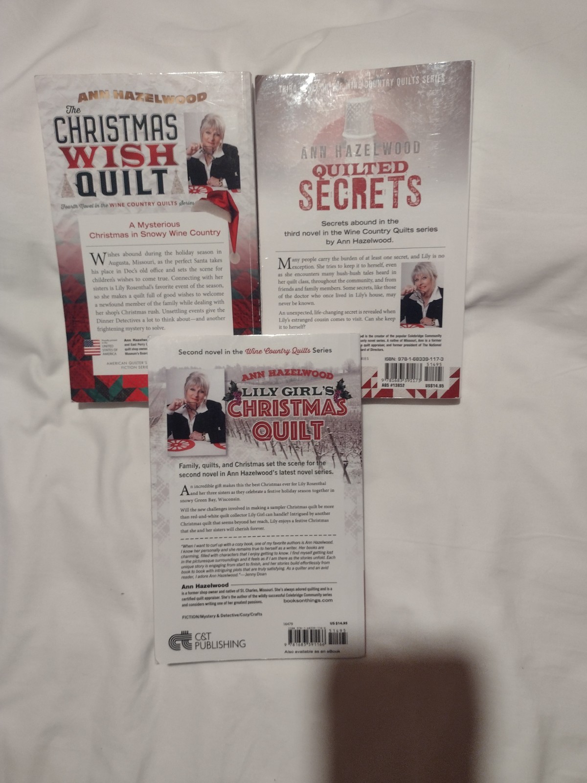 Books 1,2,3&4 of the Wine Country Quilt Series by Ann Hazelwood