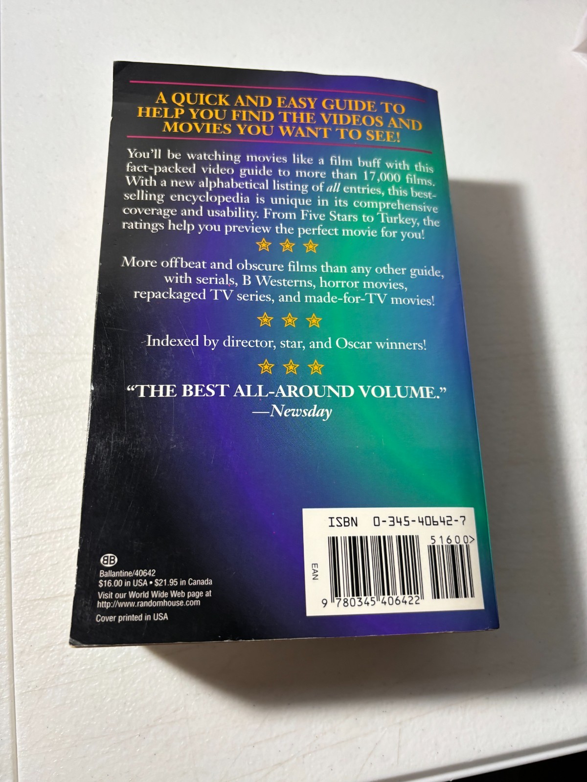 Video Movie Guide 1997 by Mick Martin and Marsha Porter (1996, Trade Paperback)