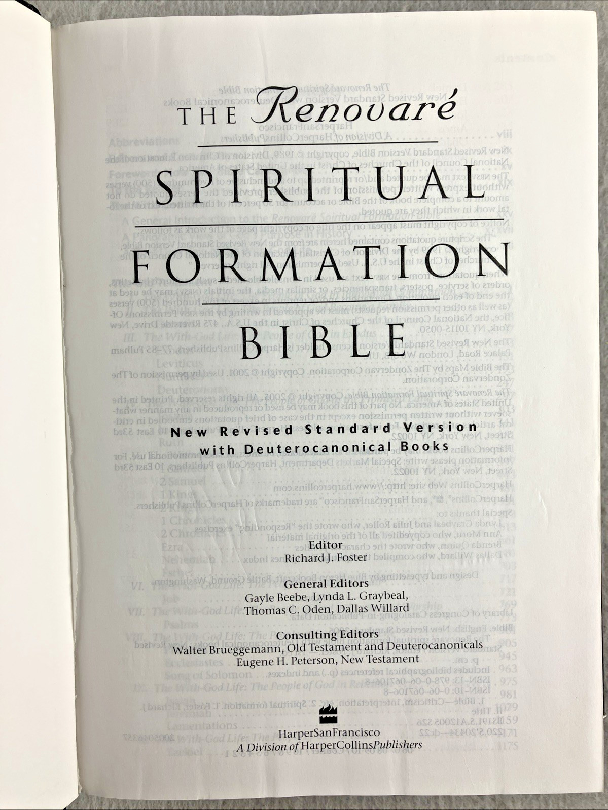 The NRSV Renovare Spiritual Formation Bible with the Deuterocanonical Books