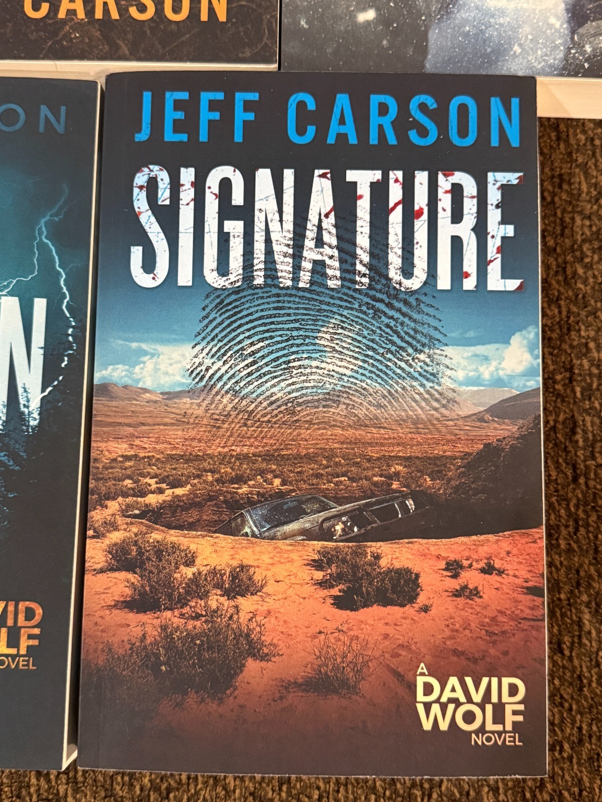 Lot Of 7 David Wolf Series (books 3 8 9 10 11 12 14) By Jeff Carson – paperbacks