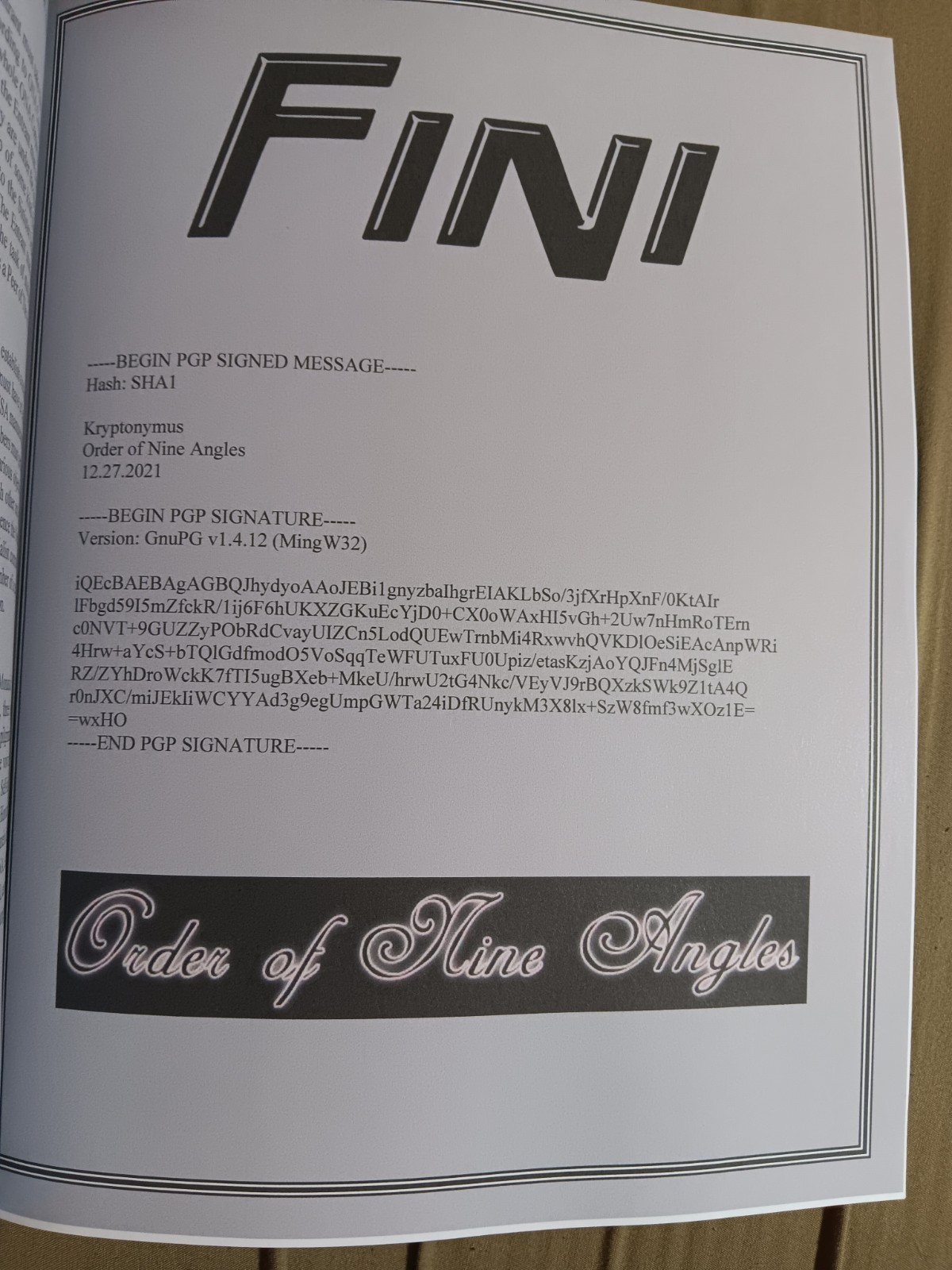 Nexion 8.1 Wsa352 ONA O9a Order Of Nine Angles Satanism Chloe352 Anton Long
