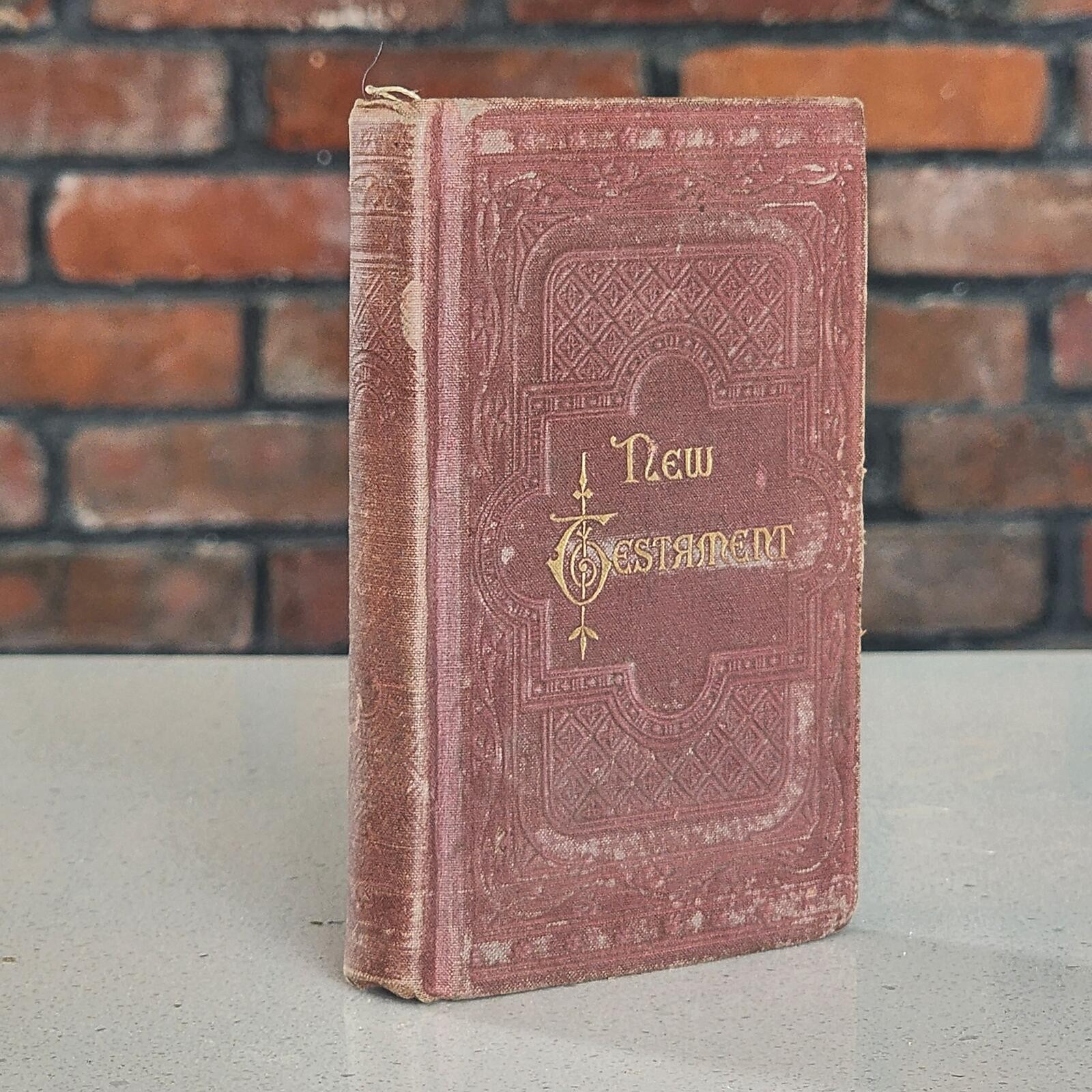 1889 New Testament Pocket Bible American Bible Society Gilt Edges Antique
