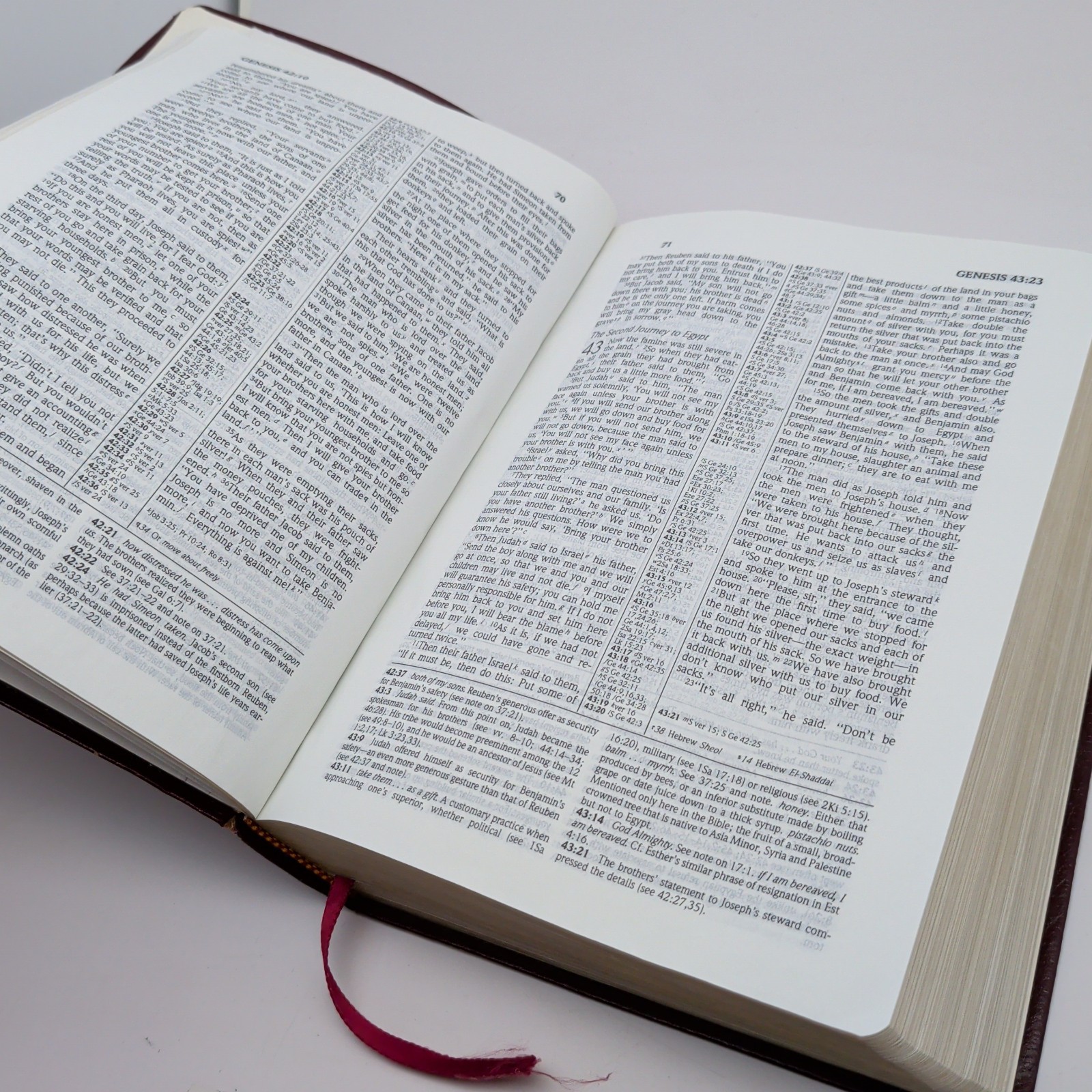 NIV Study Bible 1985 Leather Indexed New International Version Bonded Leather