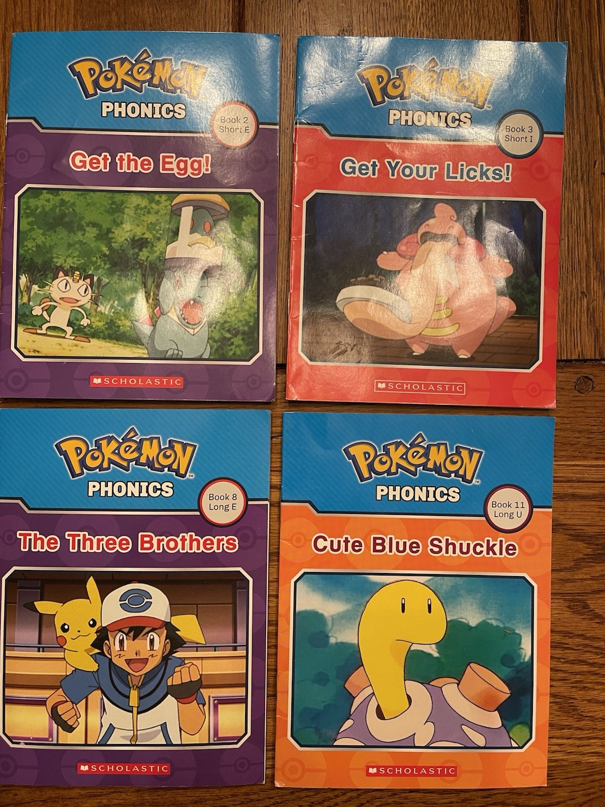 Pokemon Phonics Children’s Books Lot of 4 Book 2 3 8 11 Scholastic Paperback