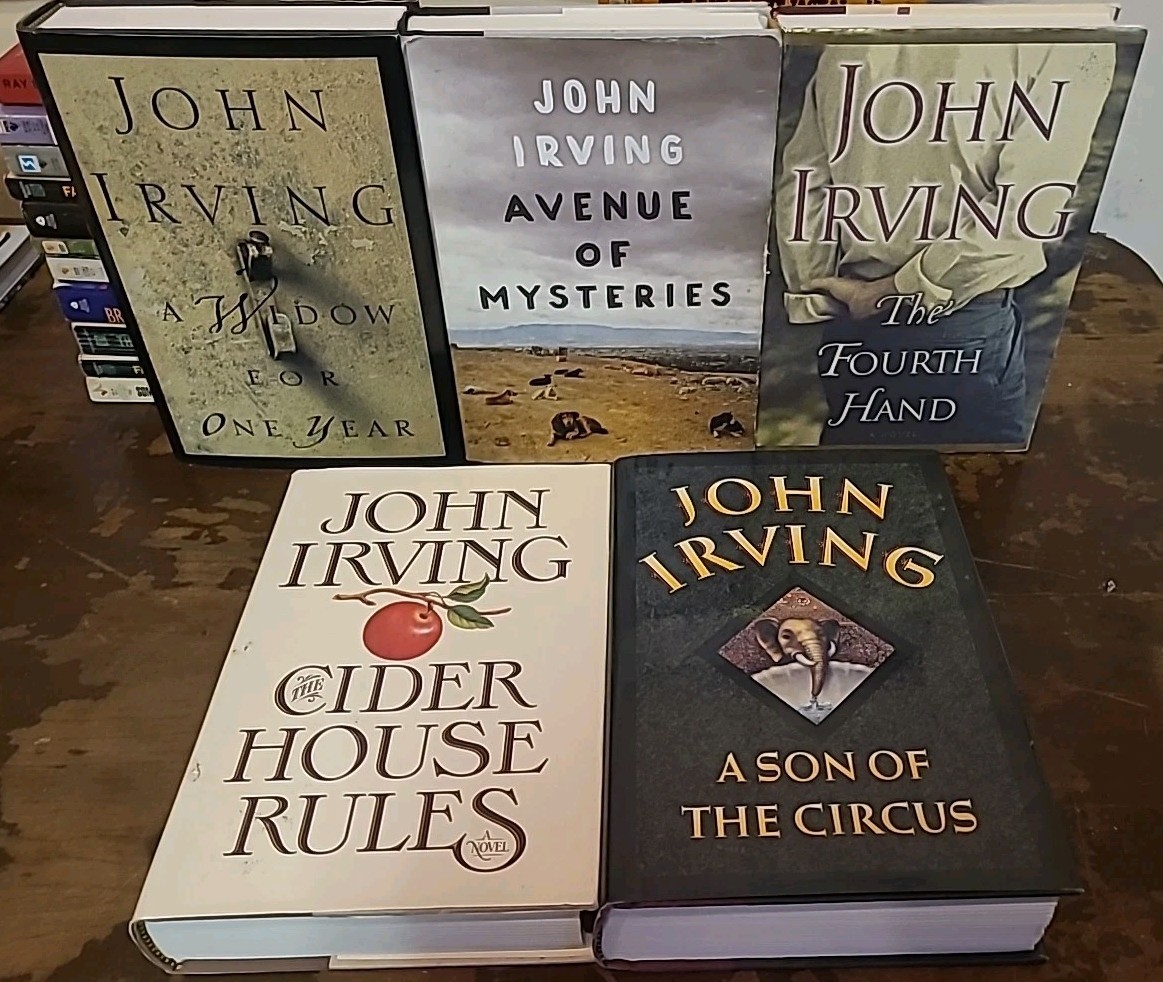 5 John Irving HC/DJ Books CIDER HOUSE RULES Son Circus WIDOW Avenue Fourth VGC