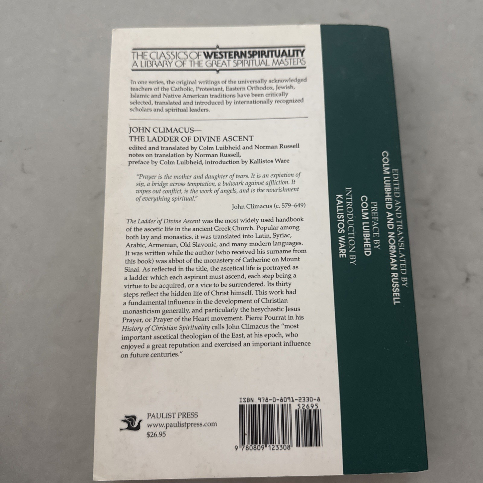 John Climacus: The Ladder of Divine Ascent (The Classics of Western Spirituality