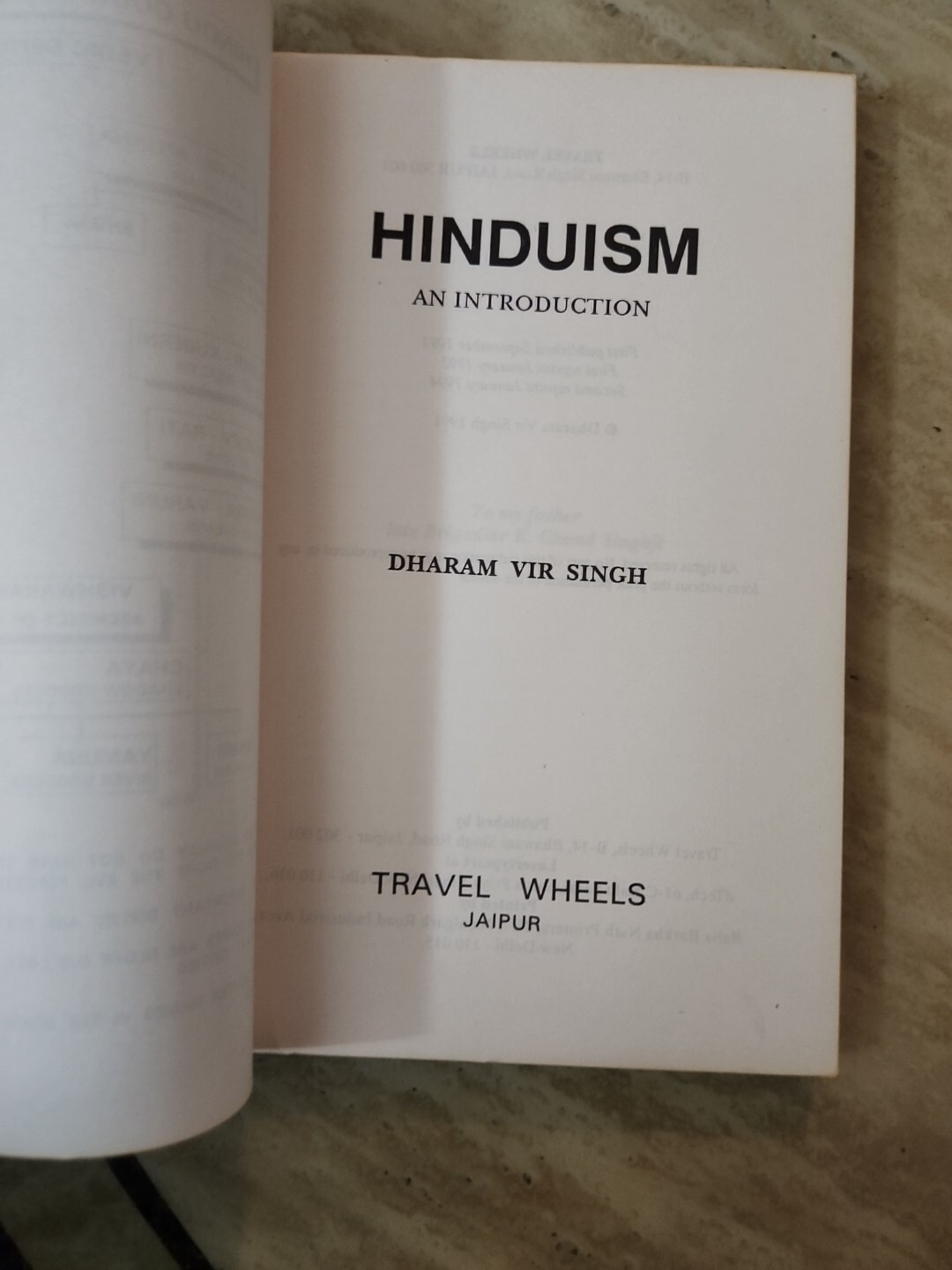 Hinduism An Introduction by DHARAM VIR SINGH Illustrated 194 Pages