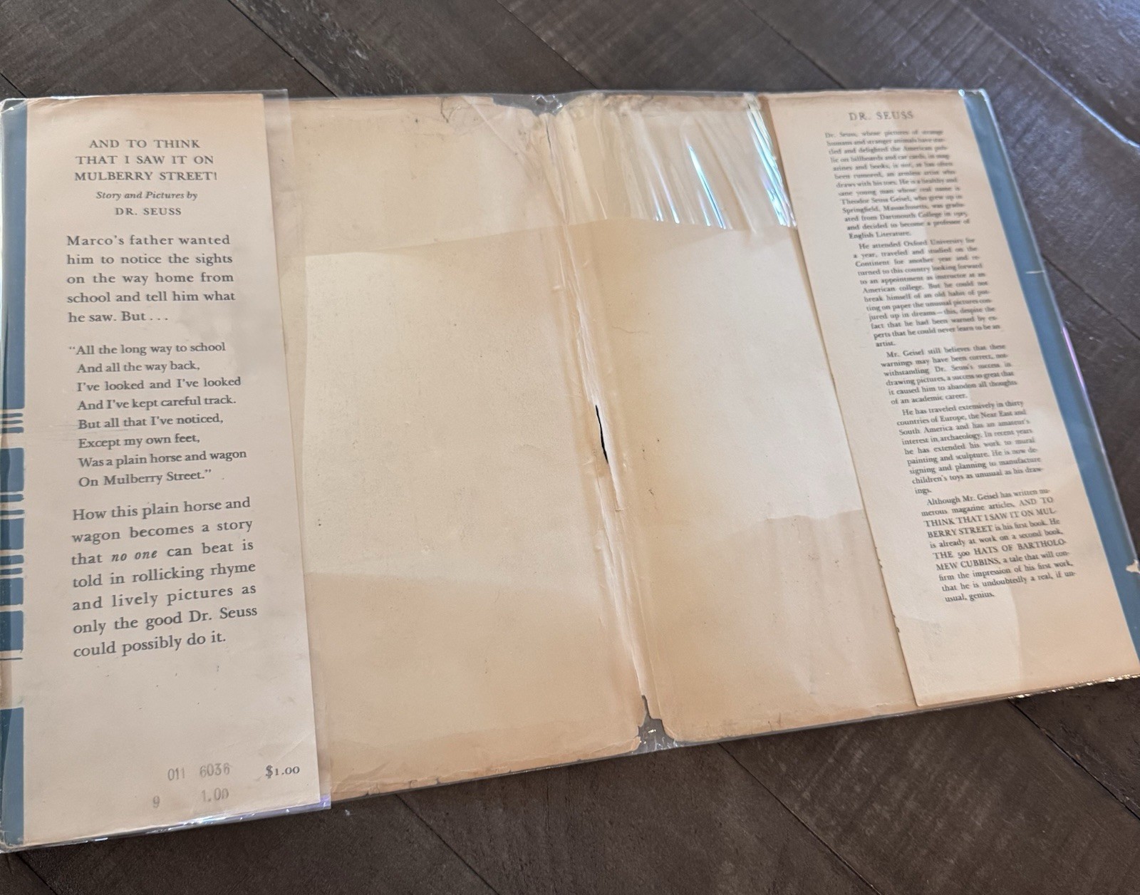 1937 DR SEUSS MULBERRY STREET 1ST STATE / 1ST EDITION w/DUST JACKET ~ $7500 Firm