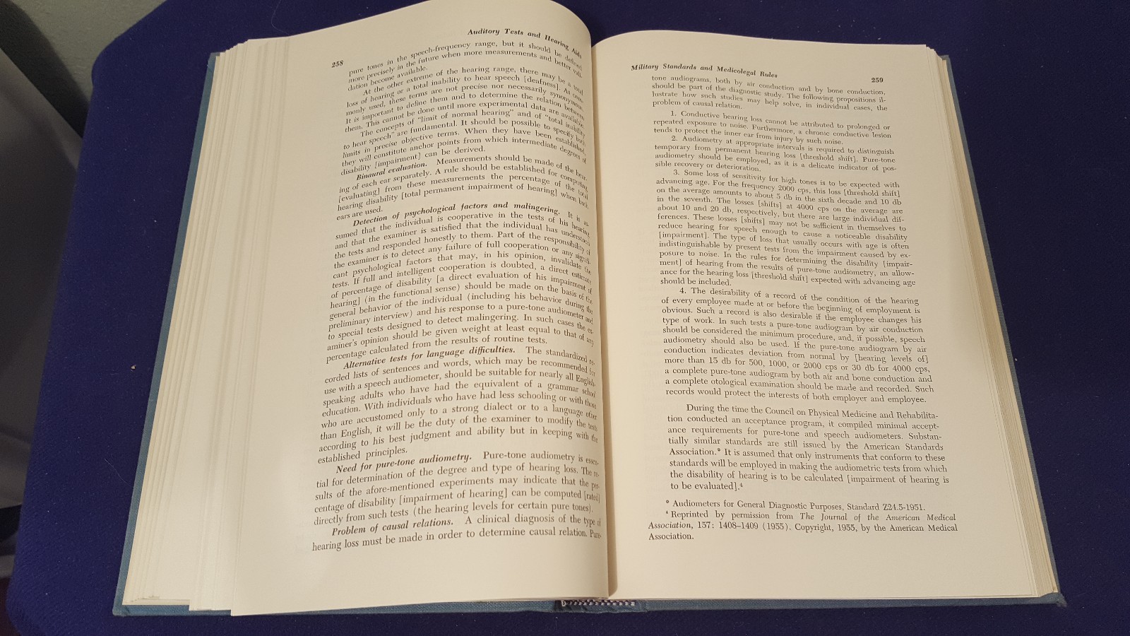 1960 HEARING & DEAFNESS Hardcover Book Textbook