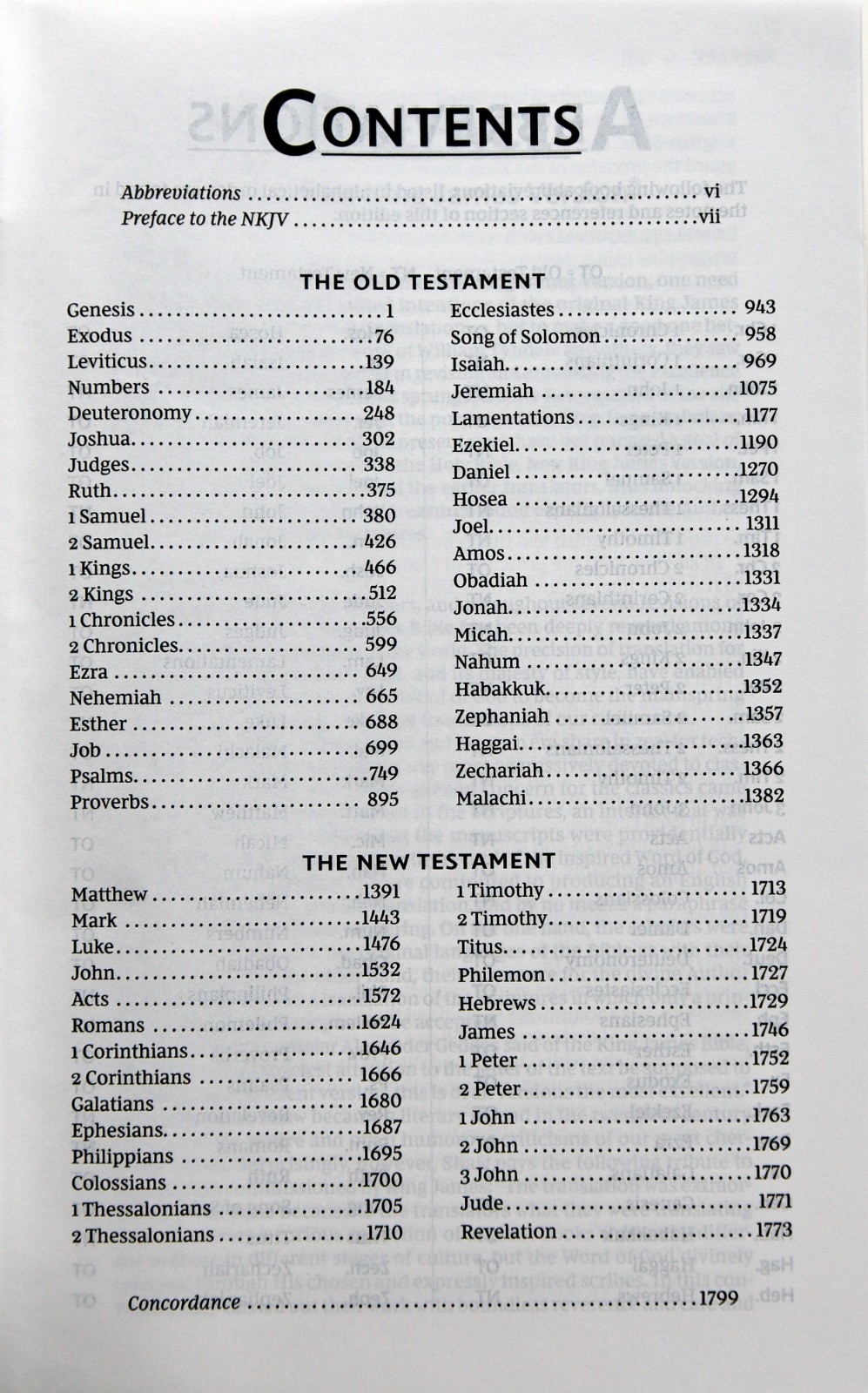 NKJV Single Column Reference Bible, Comfort Print, Black Hardcover, Red Letter