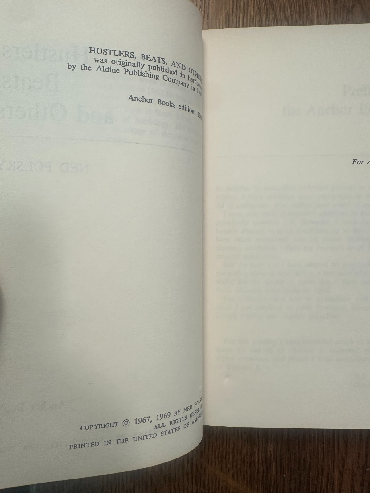 Hustlers, Beats and Others by Ned Polsky 1969 PB BILLIARDS POOL SOCIOLOGY
