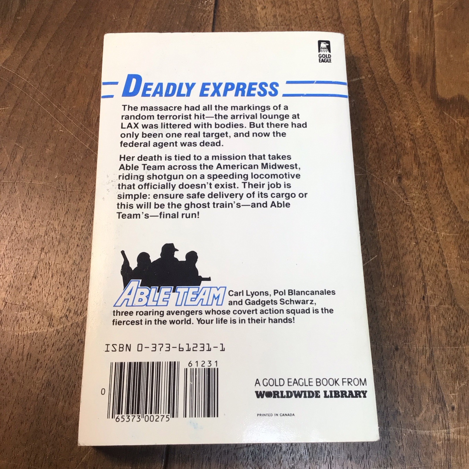Ghost Train, by Dick Stivers (1987, Mass Market) Able Team