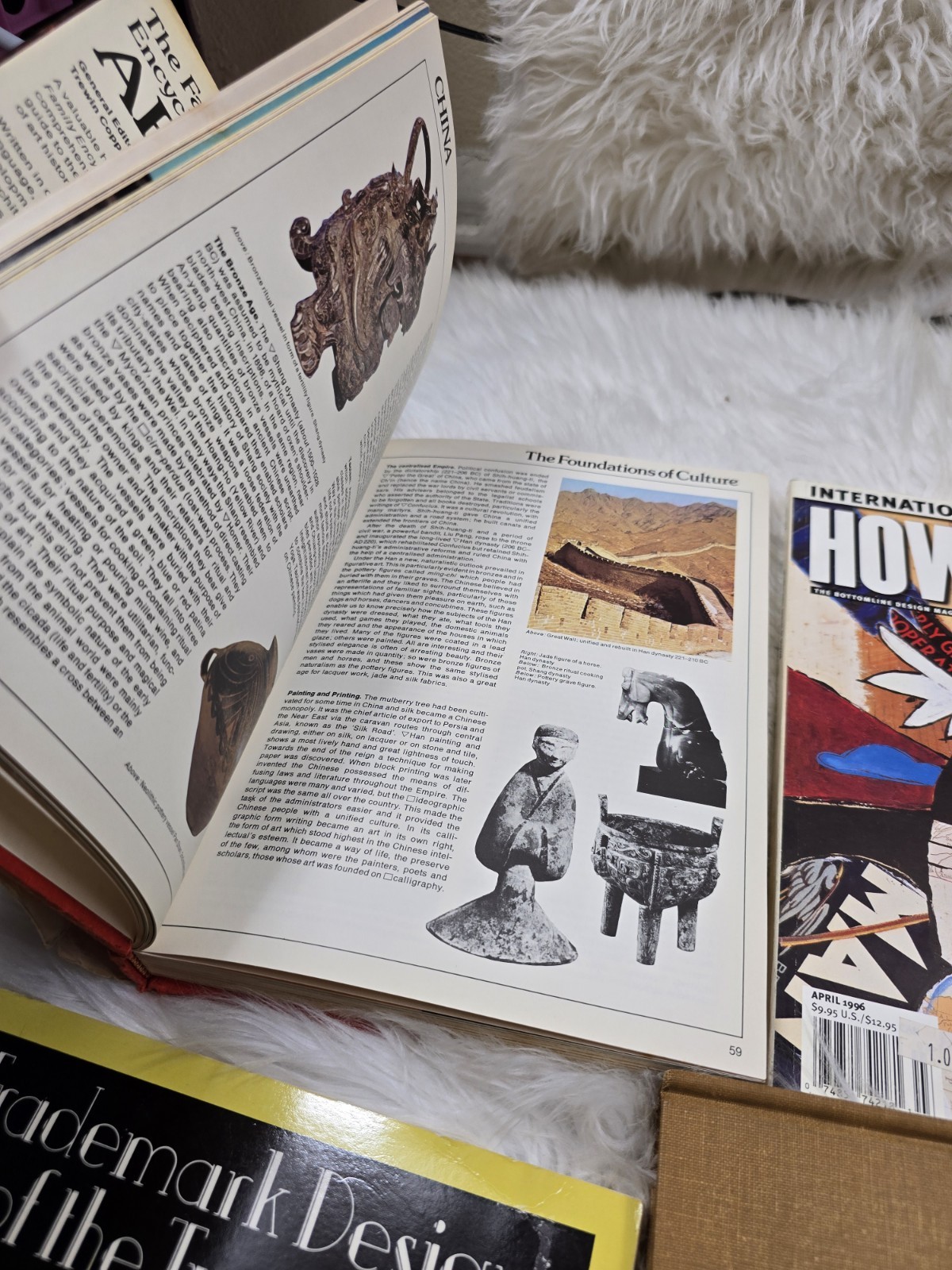 6 Vintage Art Design Color Graphic Print Coffee Table Books How To Bundle B11
