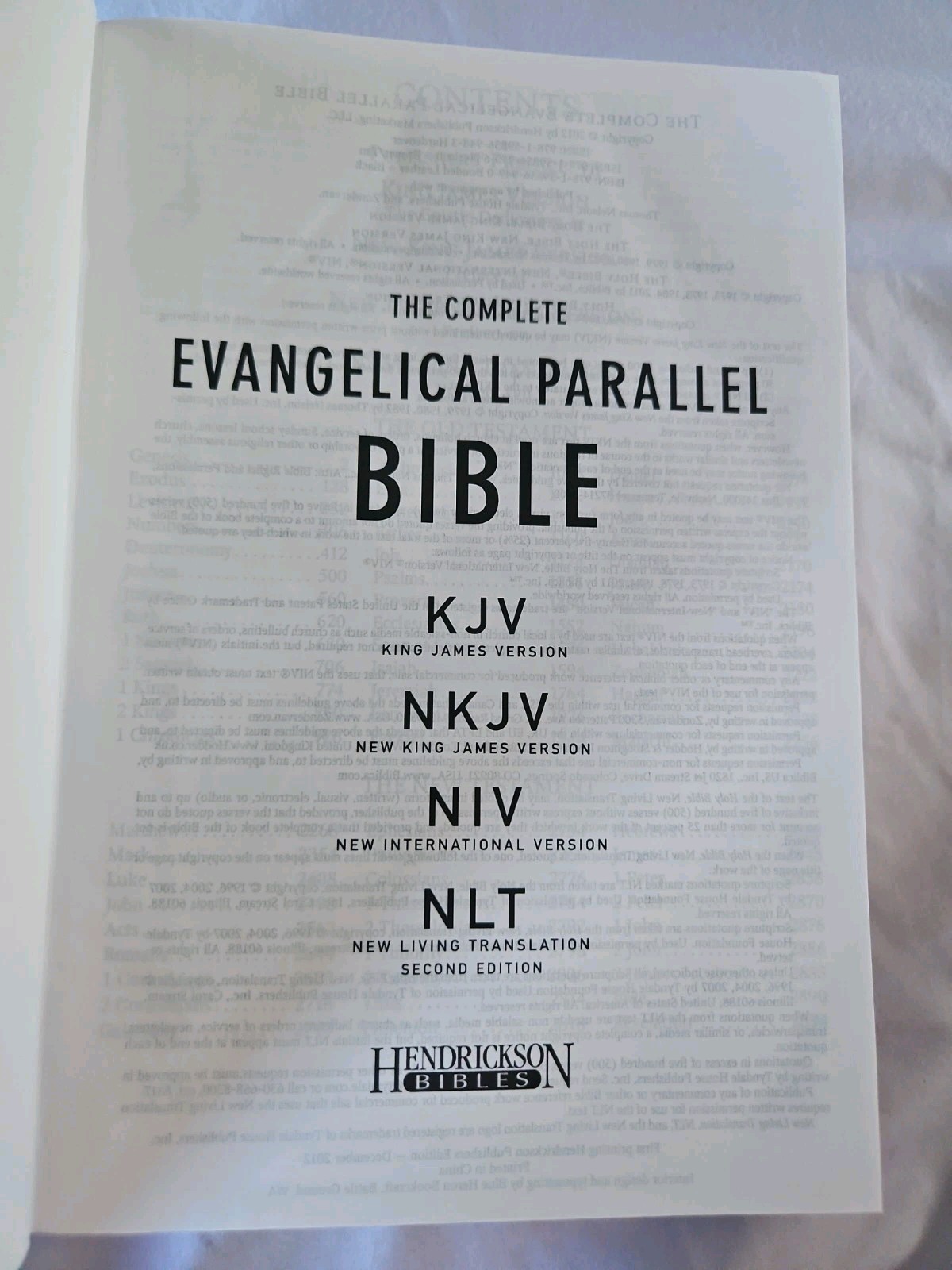 Complete Evangelical Parallel Bible by Hendrickson Bibles 2012