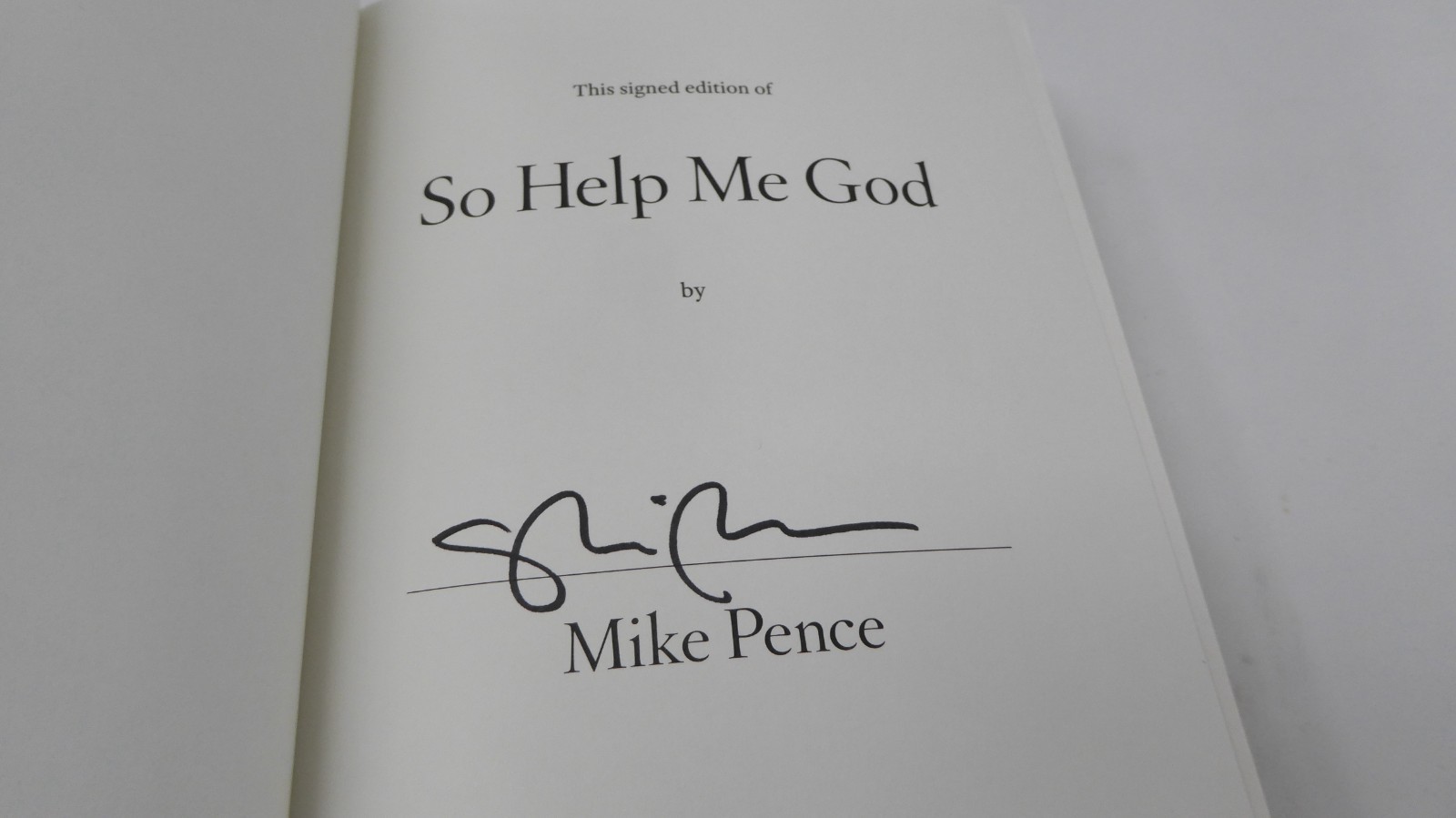 *SIGNED* So Help Me God by Mike Pence (2022, Hardcover)