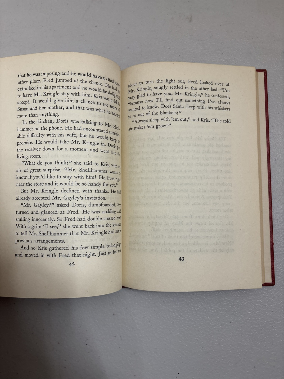 1947 Miracle On 34th Street by Valentine Davies – by Harcourt, Brace and co.