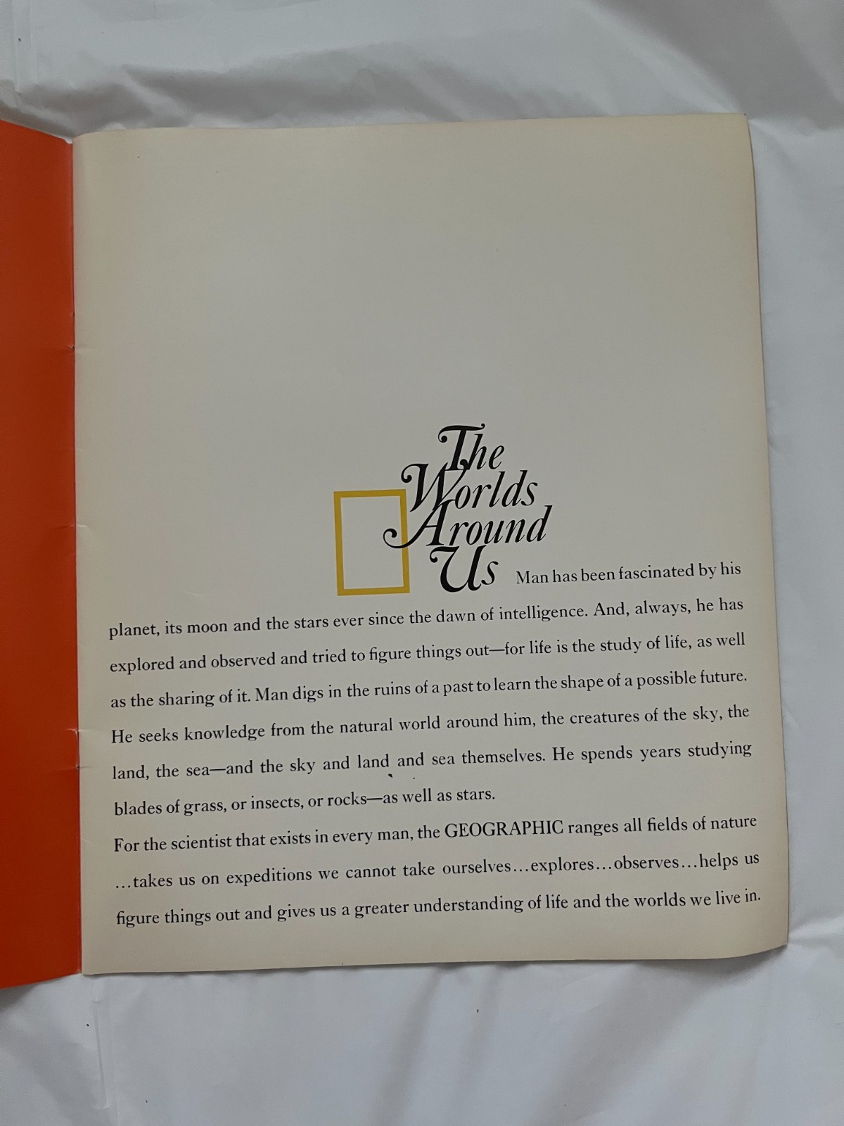 1964 VTG National Geographic ‘The Worlds Around Us’ Photography/Picture Book