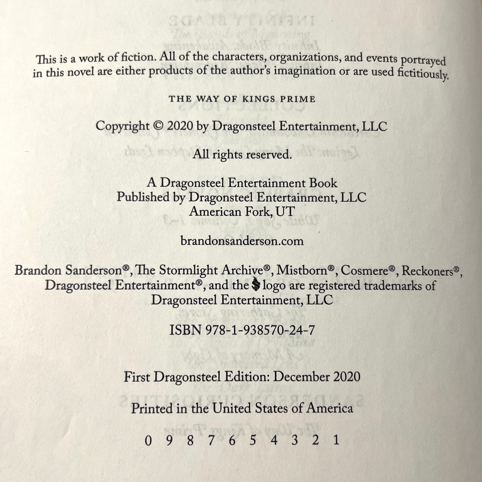 The Way of Kings Prime by Brandon Sanderson (2020, Hardcover) – 1st Ed Print
