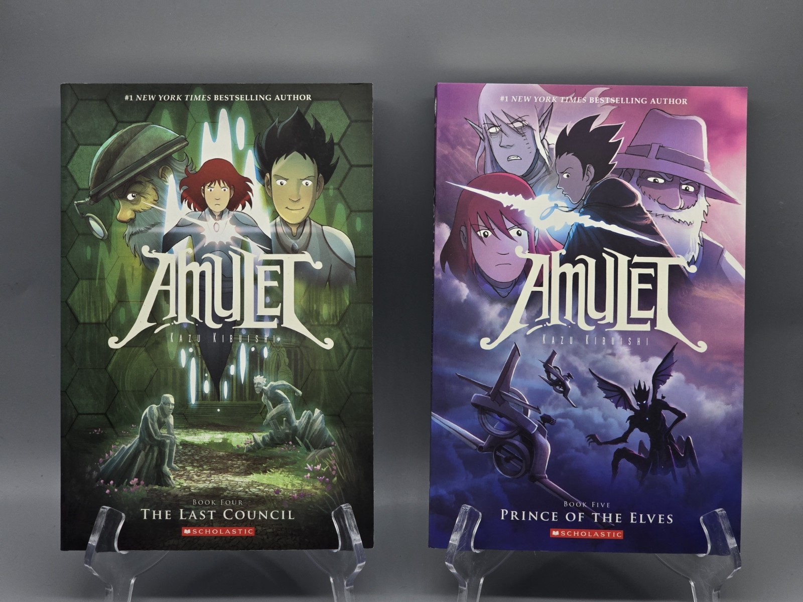 Lot of 5 Amulet Graphic Novels by Kazu Kibuishi Scholastic Books Vols 4 to 8