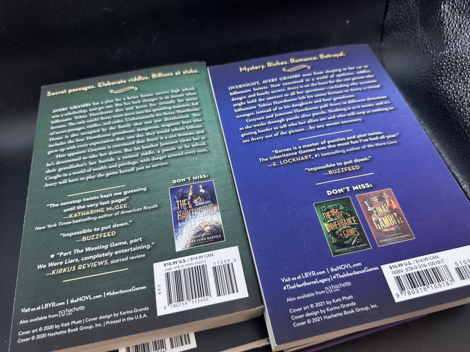 The Inheritance Games Book Series 5 Book Set Paperback and Hardback