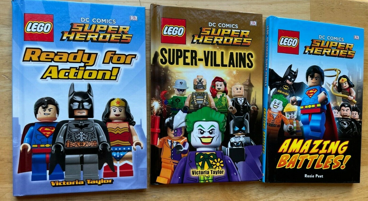Set of 3 Lego DC Comics Super Heroes Books (Hardcover)