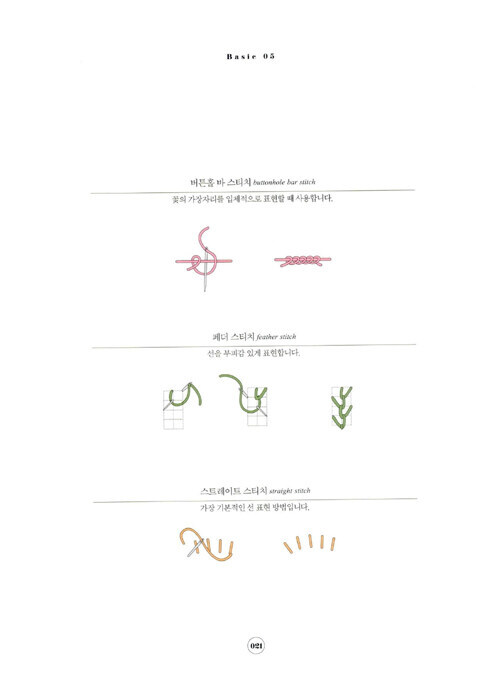 바늘과 실이 함께하는 앤틱 자수 Antique Embroidery – Korean Guide
