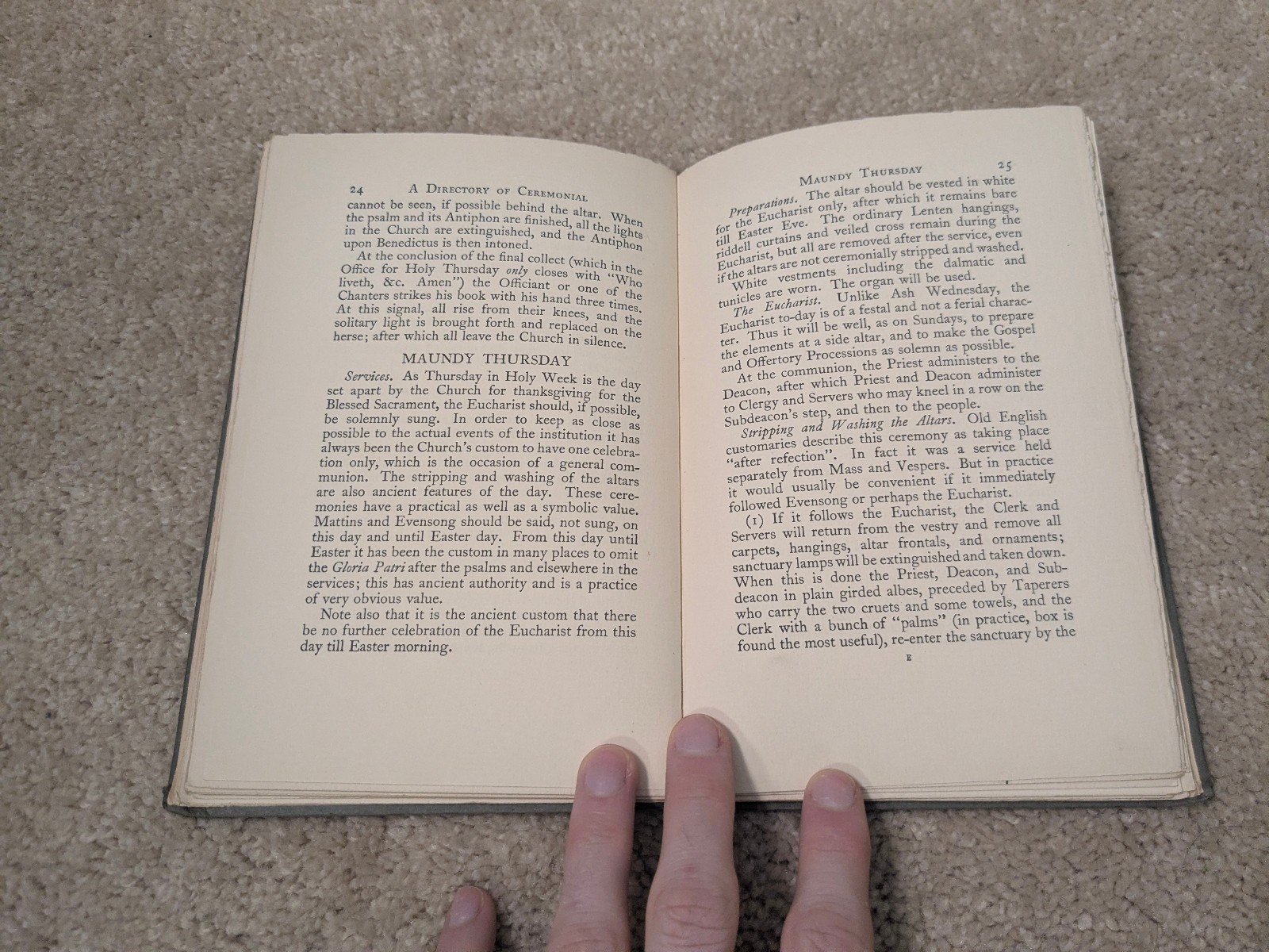 A DIRECTORY OF CEREMONIAL, Parts I – II, OXFORD UNIVERSITY PRESS London 1931