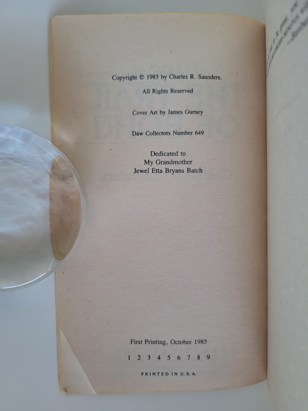 1985 THE TRAIL OF BOHU CHARLES R. SAUNDERS IMARO III 1ST EDITION PAPERBACK DAW