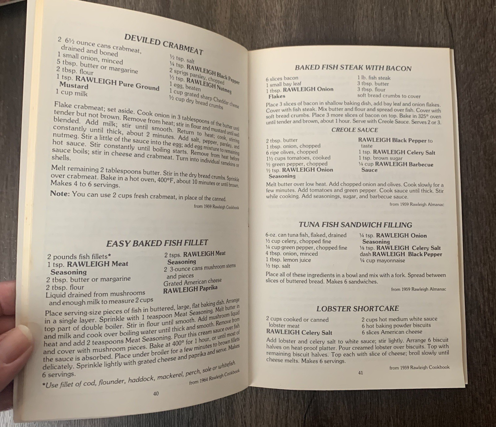Rawleigh Heritage Cookbook Vintage Recipe Paperback Book 74 pages
