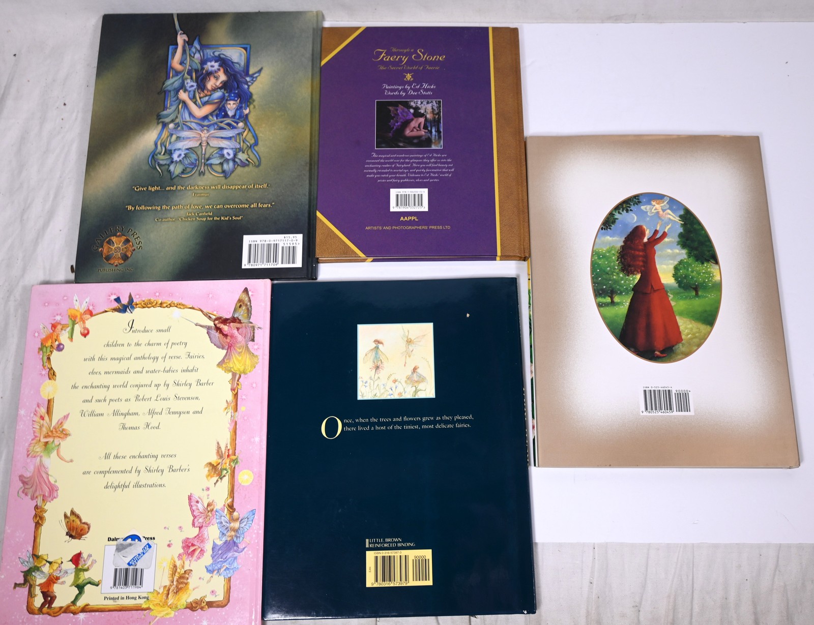 LOT 5 HC BOOKS on FAIRIES Faery Stone FANTASY ART ILLUSTRATIONS POEMS STORIES