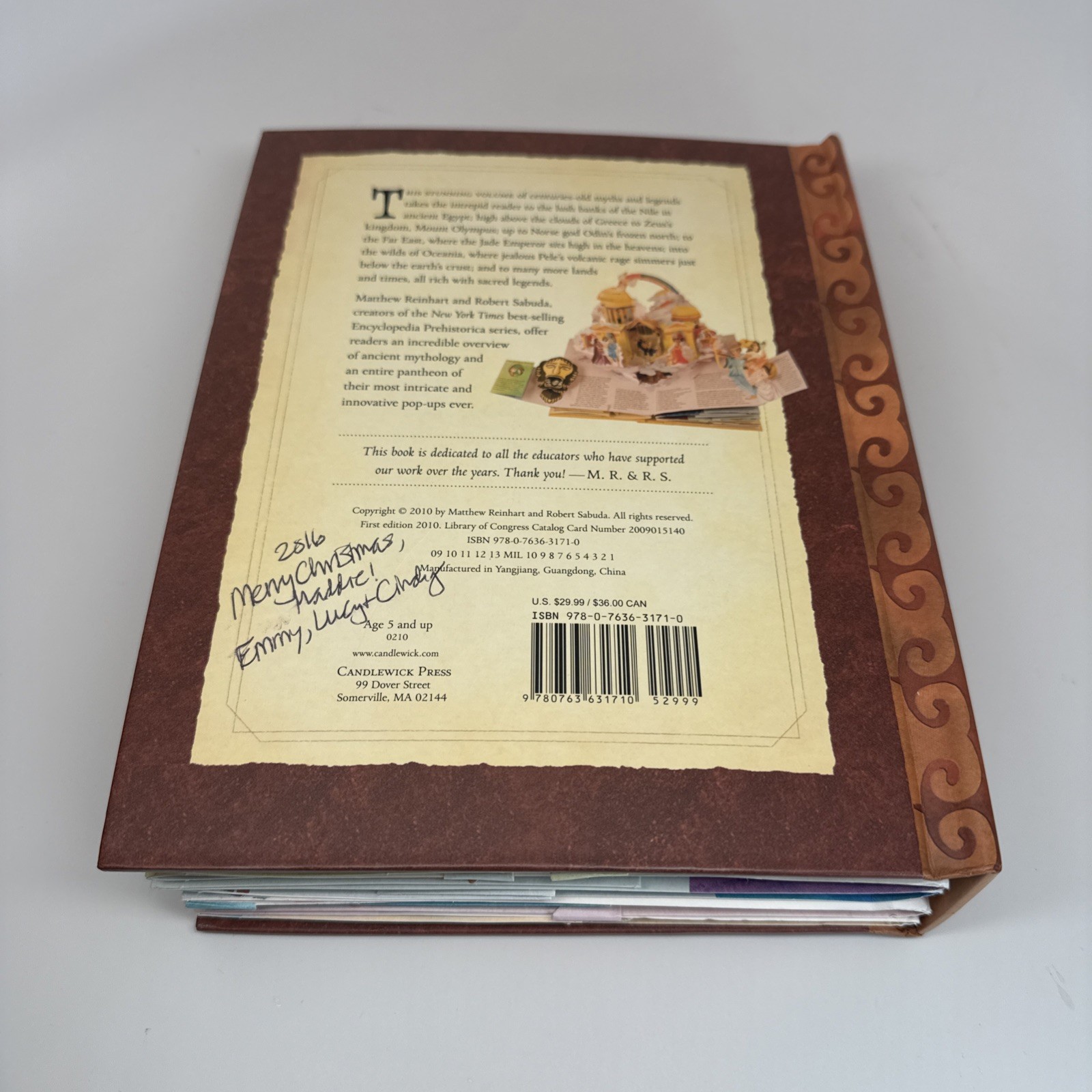 Encyclopedia Mythologica: Gods and Heroes Pop-Up – Reinhart & Sabuda – HC/VG