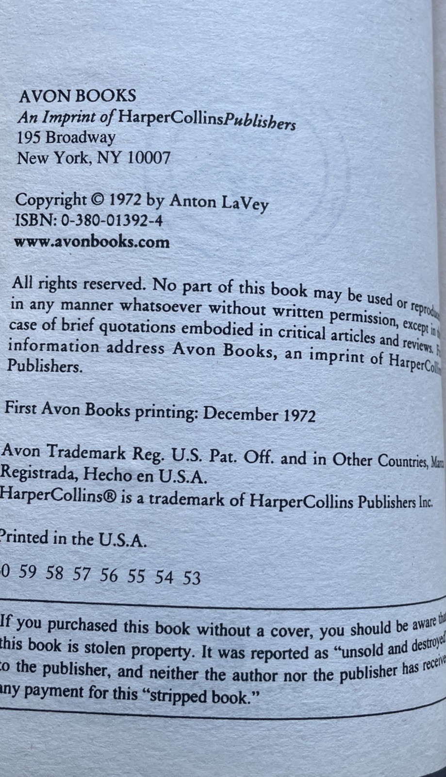 The Satanic Rituals By Anton Szandor LaVey (SC) Satanic Bible Companion Book
