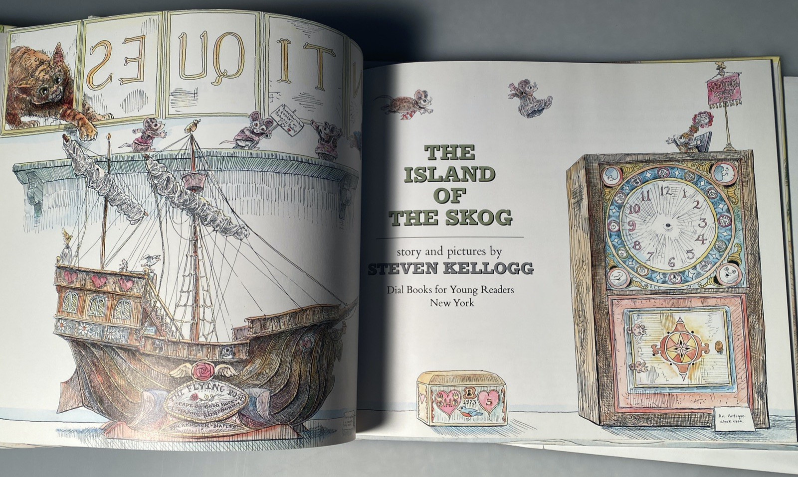 SIGNED Illustration THE ISLAND OF THE SMOG Steven Kellog Children Kids Stories
