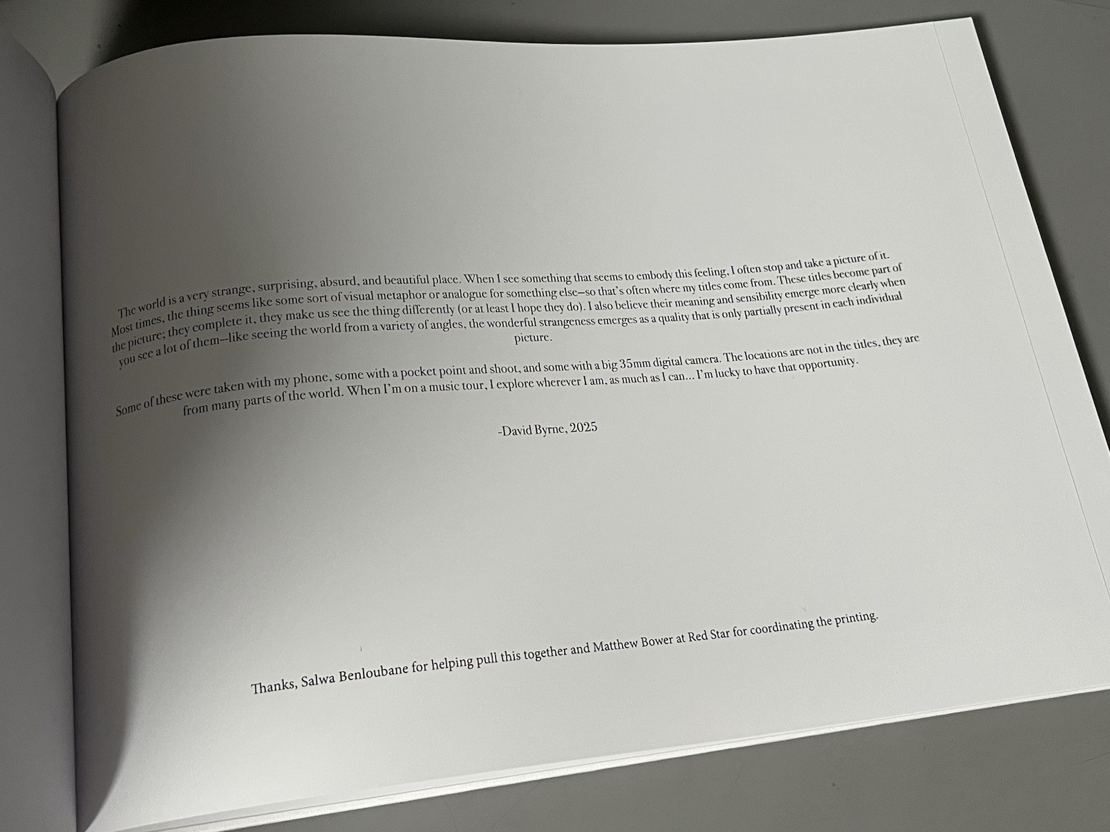 David Byrne – Voyage Of Discovery – Signed Autograph 2025 VIP Art Photo Book