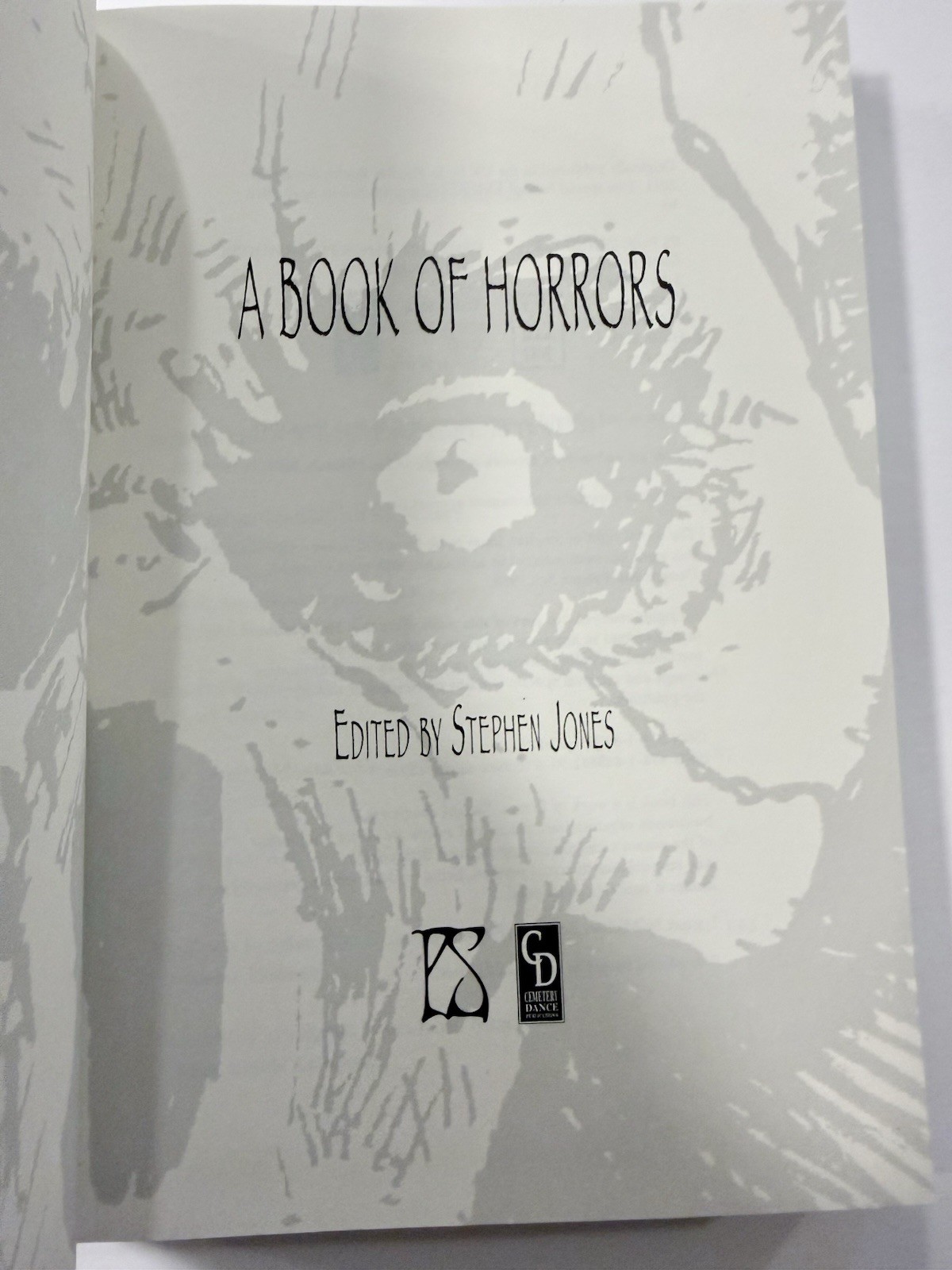 A Book of Horrors- Stephen Jones- HC 2012 PS Publishing- Signed Ltd #753