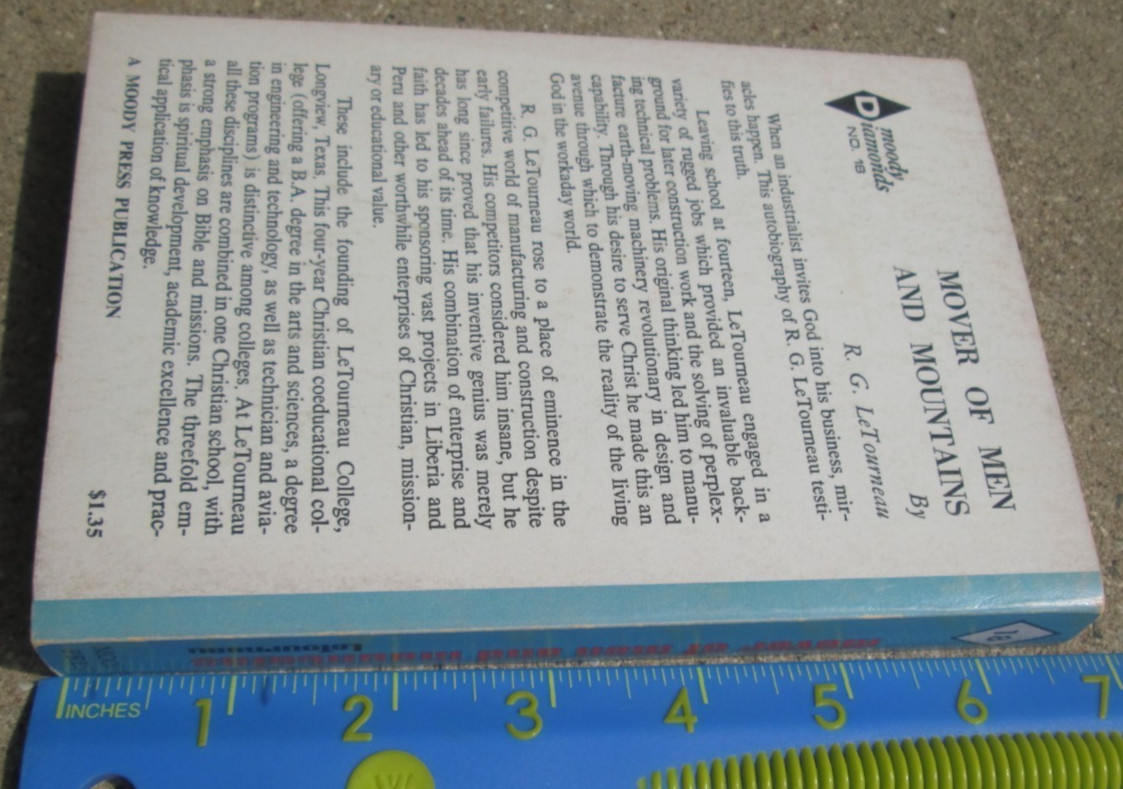 Mover of Men and Mountains by R.B. LeTourneau Moody Press PB 1967