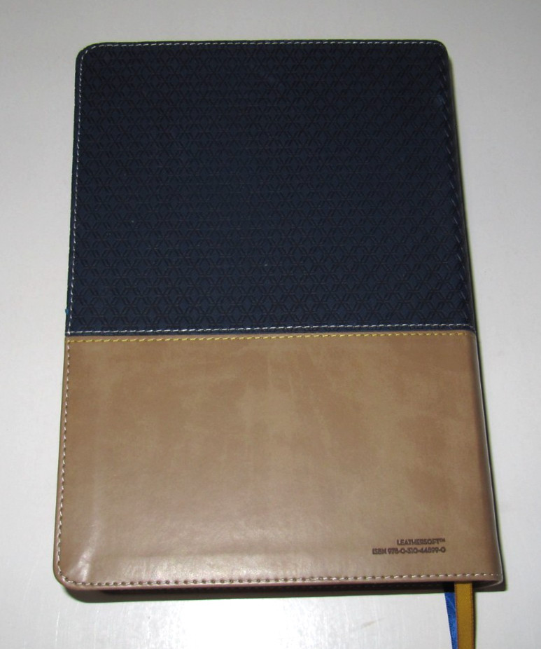 NIV Study Bible: Leathersoft, Navy-Tan, Red Letter, Zondervan